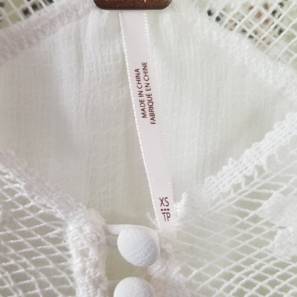 Free People mesh and crochet swing top - Picture 4 of 7